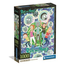 Rick and Morty Green Portal 1000 db-os Compact puzzle Clementoni