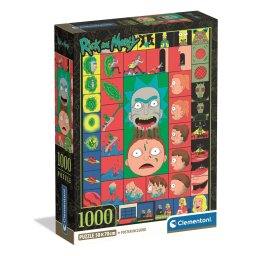 Rick and Morty Portal Panels 1000 db-os Compact puzzle Clementoni