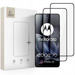Tech-Protect Glass Fit+ Motorola Edge 70 kijelzővédő üvegfólia, fekete (2db)