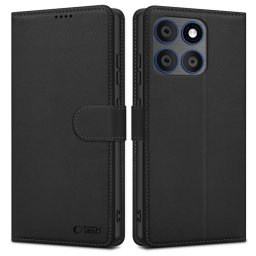 Tech-Protect Wallet Motorola Edge 70 flip / kinyitható tok, fekete