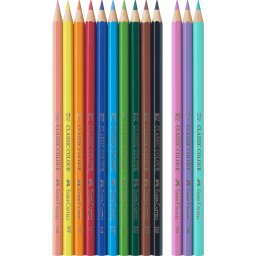 Színes ceruza készlet hatszögletű UNIKORNIS + matrica Faber-Castell 10+3klf. szín
