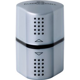Hegyező 3lyukú tartályos GRIP 2001 Faber-Castell ezüst