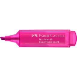 Szövegkiemelő 1-5mm vágott hegyű Faber-Castell 46 fluoreszkáló rózsaszín