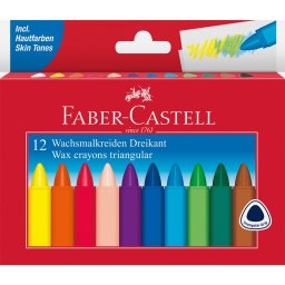 Zsírkréta készlet háromszögletű Faber-Castell 12klf. szín