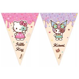Hello Kitty Kuromi zászlófüzér 2,3 méter FSC Nr1