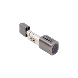 Intelligens cilinder zár - 70 mm ajtóhoz - AIRBNB - fekete 918-S6-F(TUYA)-46-bk