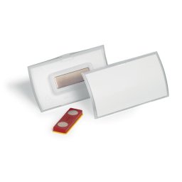 DURABLE Névkitűző, mágnessel, elfordulásgátlóval, 75x40 mm, DURABLE "CLICK FOLD"