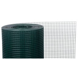 Ponthegesztett háló, Strend Pro Garden, sötétzöld, 100 cm x 25 m, rácsméret: 19 x 19 mm, drótvastagság: 1,4 mm, PVC bevonatos, négyzetrács