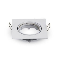 Optonica fehér GU10/MR16 spot lámpa keret beépíthető négyzet alakú billenthető 45? ?7cm 5076
