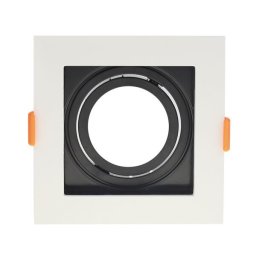 Optonica Beépíthető spot keret, négyzetes, GU10-es foglalat, fehér-fekete belső / MAX 35W/ IP20 / OT2052