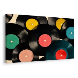 Kép retro zenei bakelit lemezek