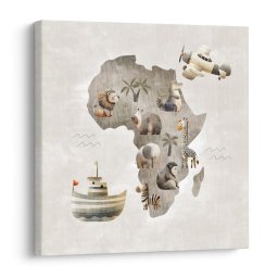 Kép afrikai állatok a térképen