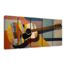 5 részes kép színes akusztikus gitár