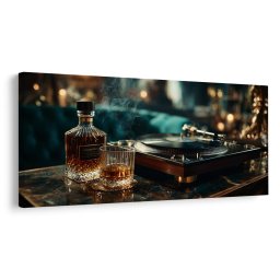 Kép kényelem whiskyvel és bakelittel