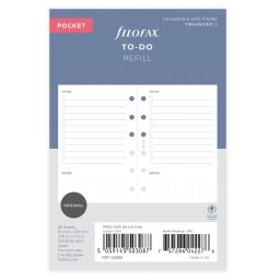 Filofax Lifestyle tervező Tennivalók lista Pocket Minimal fehér