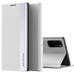 Huawei Honor Magic 7 Lite / X9c / X60 Pro, Oldalra nyíló tok, stand, Wooze Silver Line, világosszürke
