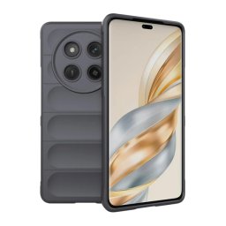 Szilikon telefonvédő (ütésállóság, kameravédő, 3D) SÖTÉTSZÜRKE Honor Magic 7 Lite