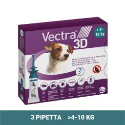 Vectra 3D rácsepegtető oldat S 4-10 kg közötti kutyáknak 3 pipetta