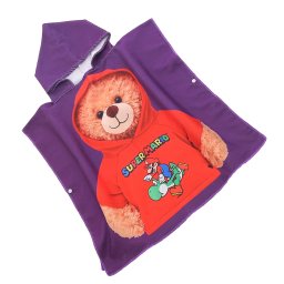 Gyermek poncsó TEDDY MARIO lila Méret: 60 x 120 cm