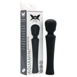 Pixey Aquamini - mini wand vibrátor (fekete)