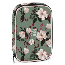 Flowery Green virágos többszintes tolltartó - Ars Una