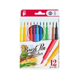ICO Ecsetirón készlet, ICO "Brush Pen", 12 különböző szín