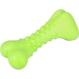 Flamingo könnyített TPR gumi csont - Illatos (Zöld | 16 cm)