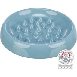 Trixie alacsony peremű evéslassító kerámia etetőtál tüskékkel (0.25 l; Ø18cm; véletlenszerű színben)
