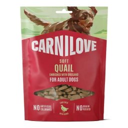 CarniLove Dog Semi Moist Snack fürjjel és orgánóval (3 tasak | 3 x 200 g) 600gr