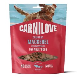 CarniLove Dog Crunchy Snack makrélával és málnával (3 tasak | 3 x 200 g) 600gr
