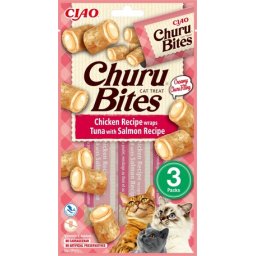 Inaba Cat Churu Bites macskáknak (tonhal-lazac) (7 csomag | 7 x [3 x 10 g])