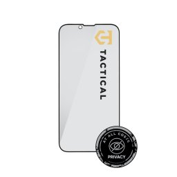 Tactical Glass Shield Privacy Stealth 5D Apple iPhone 17E / 16E / 14 / 13 / 13 betekintésgátló kijelzővédő üvegfólia, fekete