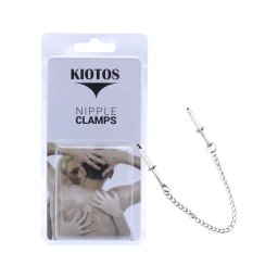 Kiotos - rozsdamentes acél bimbócsipesz, BDSM kiegészítő (ezüst)