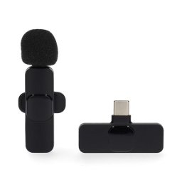 Nedis MICW110BK vezeték nélküli mikrofon, használható Notebook / Okostelefon / Tablet, USB Type-C(TM)