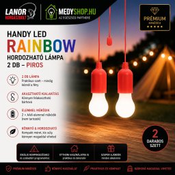 Handy LED Rainbow hordozható lámpa 2 db - Piros