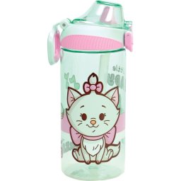 Disney Marie Little Lady műanyag szívószálas kulacs akasztóval 450 ml