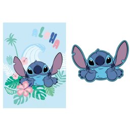 Disney Lilo és Stitch, A csillagkutya Aloha Belly coral fleece takaró és forma párna szett