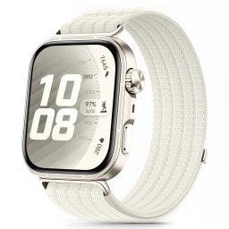 Tech-Protect Huawei Watch Fit 5 / 5 Pro / 4 / 4 Pro / 3 nylon szíj, fehér / bézs