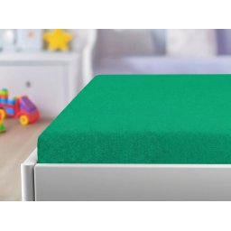 Frottír gumis lepedő gyerekágyba PREMIUM 60x120 cm mentás