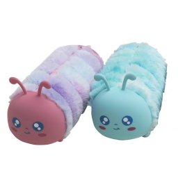 EXACOMPTA Tolltartó, cipzáras, szőrme-szilikon, EXACOMPTA "Caterpillar", vegyes színek