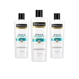 TRESemmé Hydrate & Purify hajbalzsam zsírosodó hajra hialuron savval (3x400 ml)