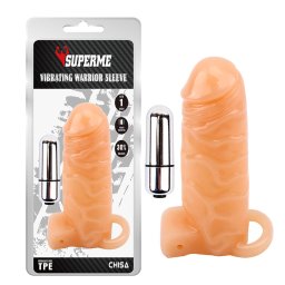 Vibrating Warrior Maszturbtor rugalmas, rezg 14 cm fekete
