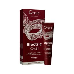 Orgie Electric Oral - bizsergető ajakfény orális szexhez, eper (10 ml)