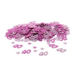 Konfetti, metál pink, 40-es, 14 gr/csomag
