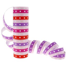Szerpentin, pink, pöttyös, 18 gurigás