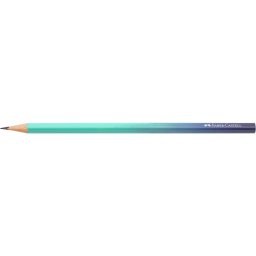 Grafitceruza B, háromszögletű színátmenetes Faber-Castell türkiz-kék test