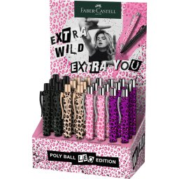 Golyóstoll POLY BALL Leo leopárd mintás Faber-Castell 24 db/display