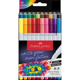 Rostirón, filctoll készlet, vastag GRIP Boldpen Faber-Castell 20 klf. szín