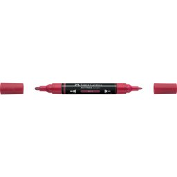 Akril marker kétvégű MULTIMARK 433 Faber-Castell piros bogyó