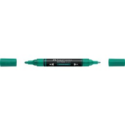 Akril marker kétvégű MULTIMARK 358 Faber-Castell smaragdzöld